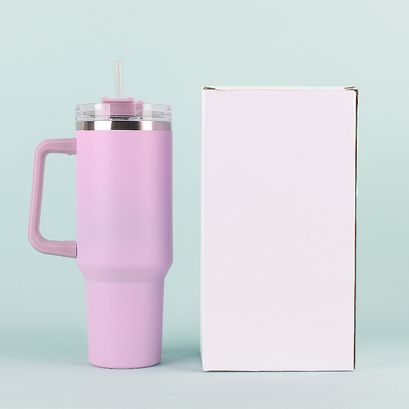 Transfronterizo en stock 40oz de gran capacidad de la manija de la taza de cerveza taza de helado taza de vacío de acero inoxidable coche 1200ml