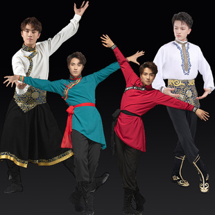 Xizang Dance Performance Clothing New Men's Xizang Clothing Set Ethnic Minority Adult Art Exam Practice Clothing