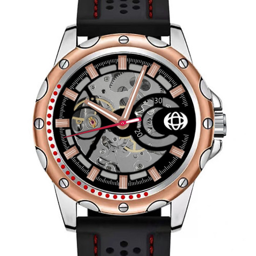 Ancient Camel Men's Watch Men's Automatic Skeleton Mechanical Watch Silicone Strap Sports Fashion Men's Watch Wholesale Delivery