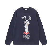 正确版本D家25SS秋冬新款动物图案提花圆领休闲长袖男女同款毛衣