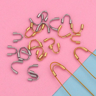 Stainless Steel DIY Accessories U-Shaped Horseshoe Buckle Bracelet Necklace String Gold Beads Finishing Buckle Handmade DIY Jewelry Accessories