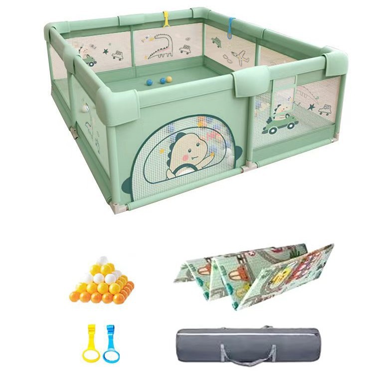 Barrera de protección para juegos infantiles para bebés sala de estar piso plegable cojín de escalada espesa interior de bebés con cerca doméstica