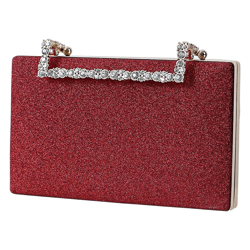 Nuevo brillante Rosa partido cena bolsa diamante decoración nupcial bolsa vestido bolso de la cadena de las mujeres bolsa de hombro transfronteriza al por mayor