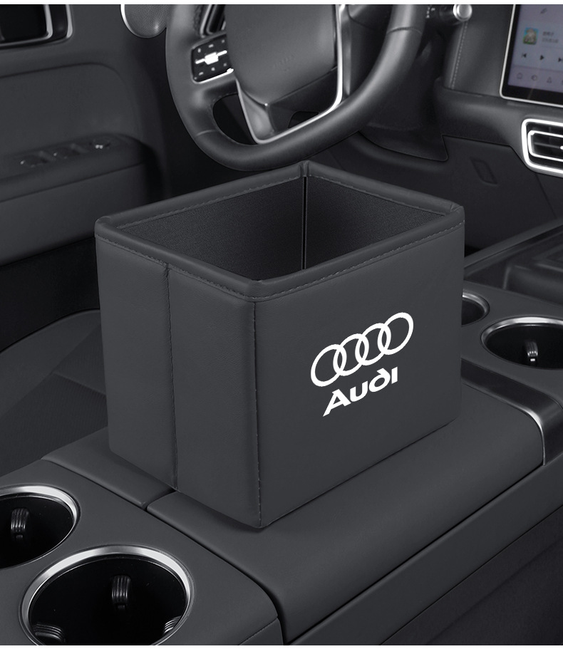 Suitable for Audi A6L/A4L/Q5L/A7/Q3/A3 Car Storage Box Foldable Trash Can Storage Box