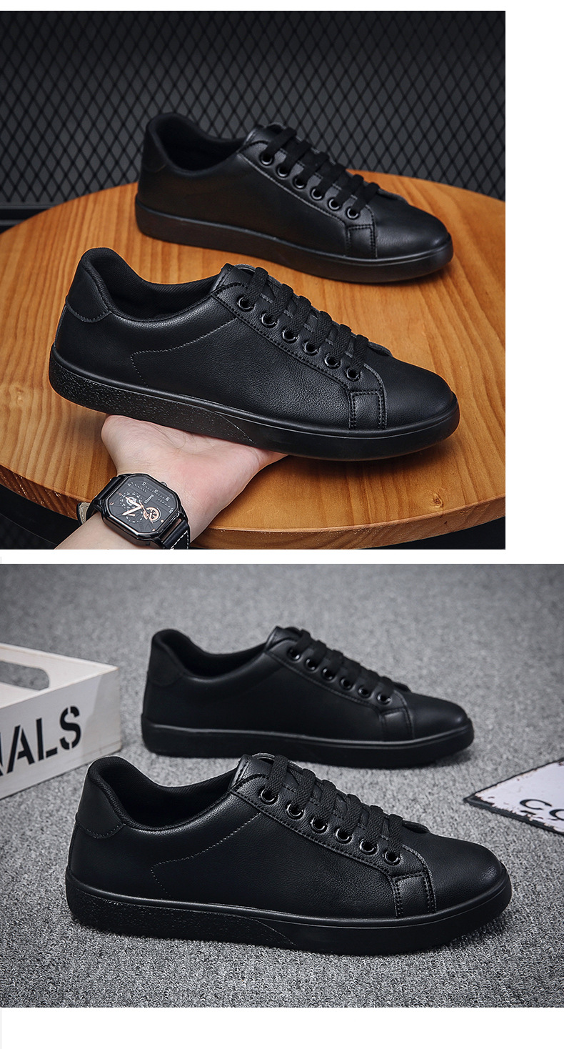 Férfi fehér bőr sneaker légáteresztő alkalmi sportcipő_voghion.com