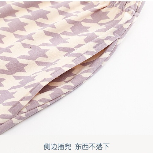 Round collar pullover pajamas, women's spring and autumn style, chest pad, no-wear underwear, long-sleeved home wear, anti-protruding points, can be worn outside for daily life