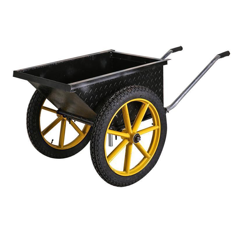 自卸翻斗车劳动两轮手推搬运车工地小推车建筑家用垃圾拉货灰斗车