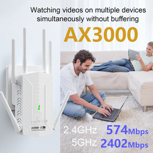Wireless Wifi6 Router Ax3000M Signal Amplifier 5g Gigabit Dual-Band Extender 1000m Repeater