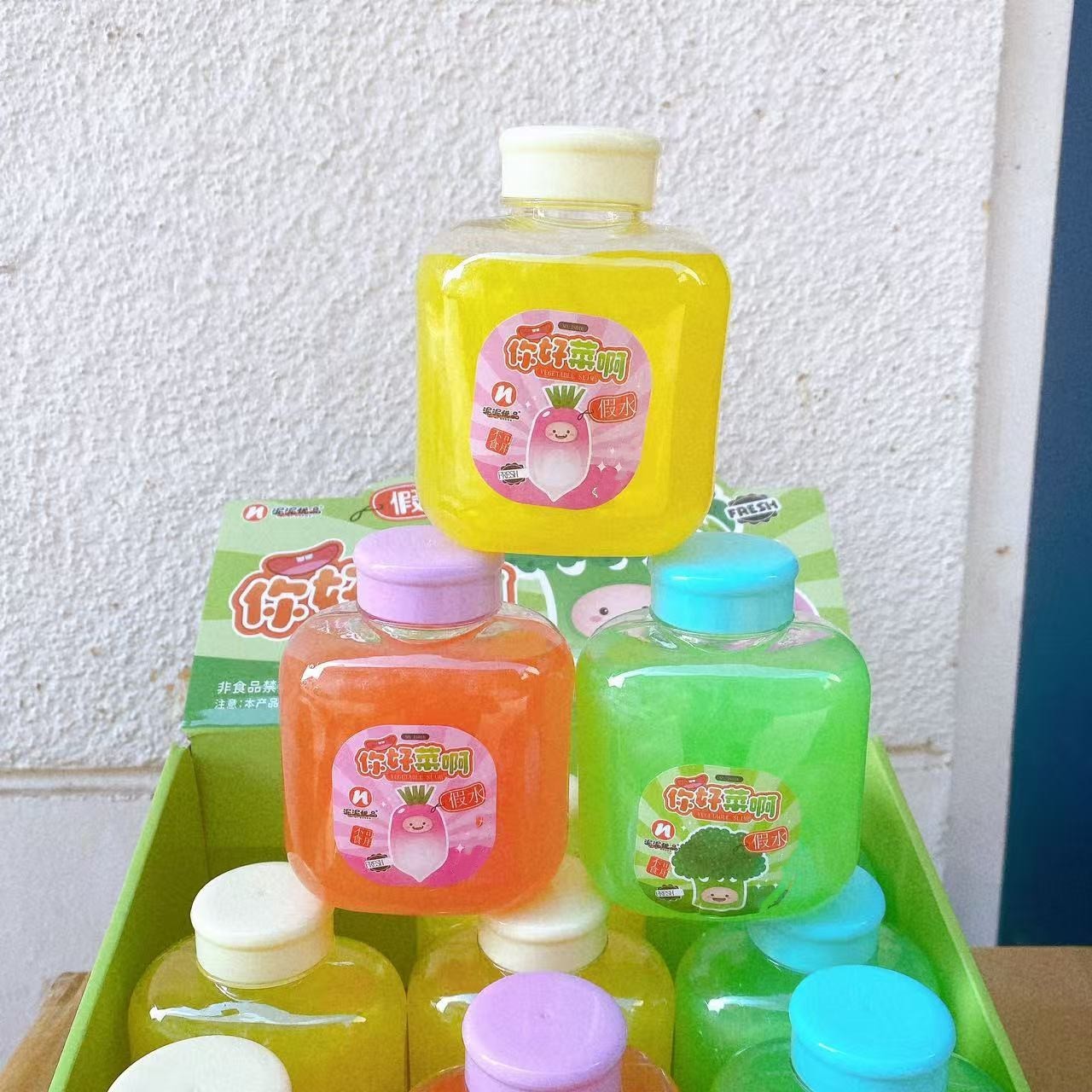 Pegamento espumoso agua falsa perla descompresión colorida abrazo leche juguete para niños limo arenas movedizas barro fluido descompresión de dibujos animados