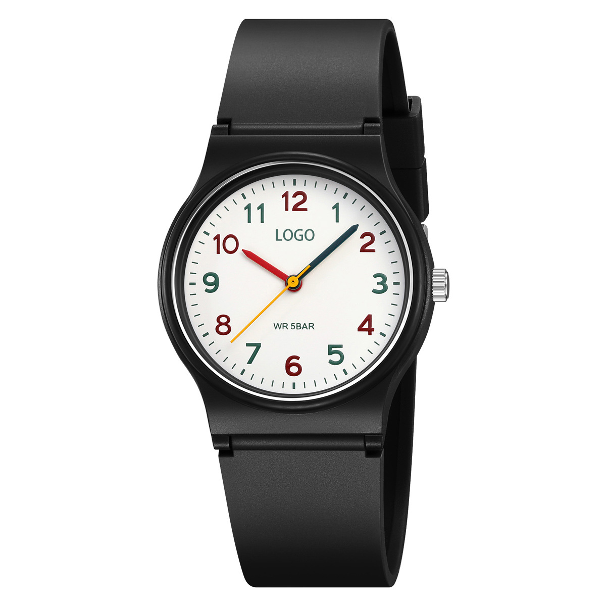Reloj de cuarzo digital de contraste personalizado 50 metros de reloj de fiesta de estudiantes impermeable silencioso mientras camina simple reloj de tendencia personalizado