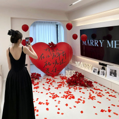 結婚式、特大ハート型バルーン、誕生日おめでとう、プロポーズ、告白シーンの装飾、ロマンチックな雰囲気、写真撮影用小道具