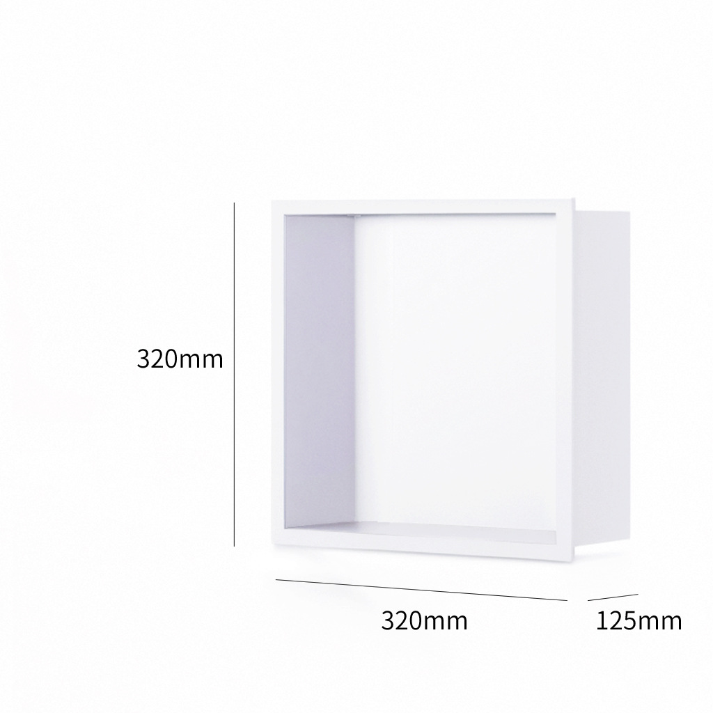 Acero inoxidable nicho incrustado ducha doble partición baño metal nicho Internet celebridad acabado baño estante