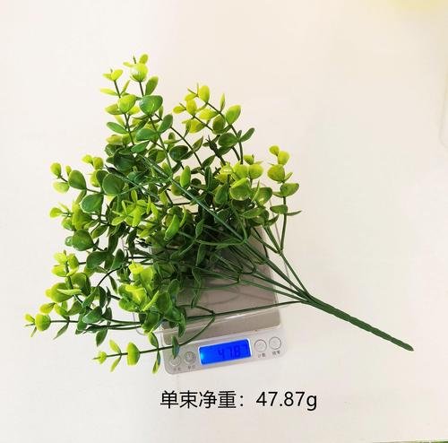 尤加利摆件木栅栏花套装仿真花假花道具盆栽花塑料花艺绿植草花