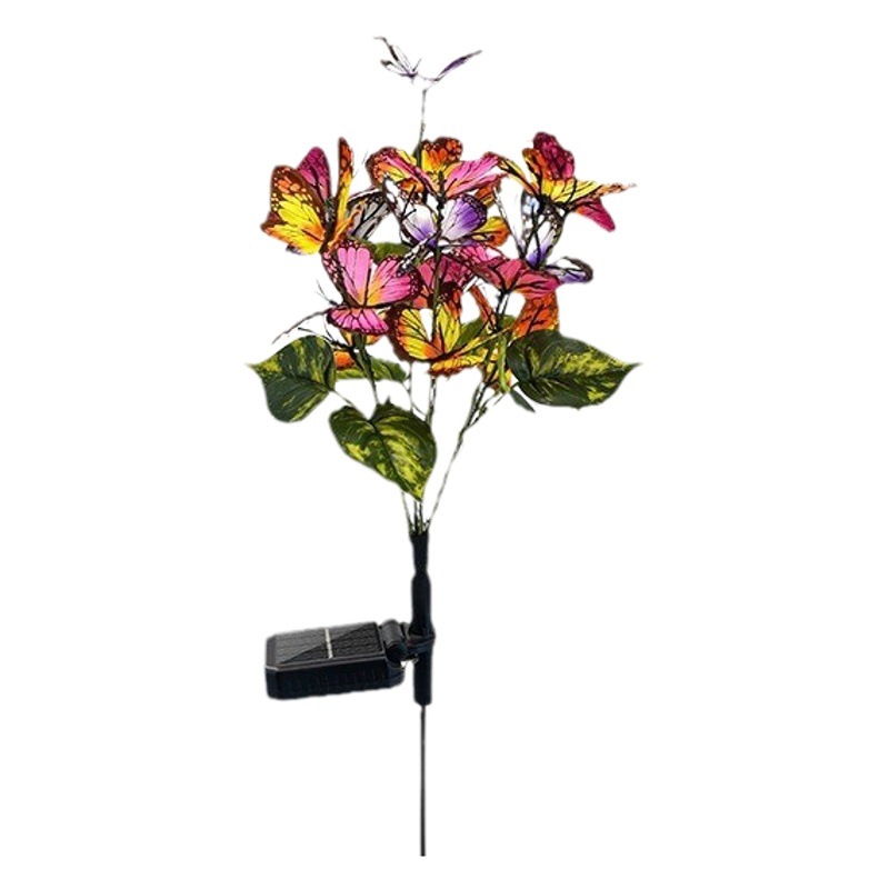 Linterna de mariposa solar transfronteriza linterna de simulación de LED linterna de césped al aire libre Lámpara decorativa de jardín de estilo europeo