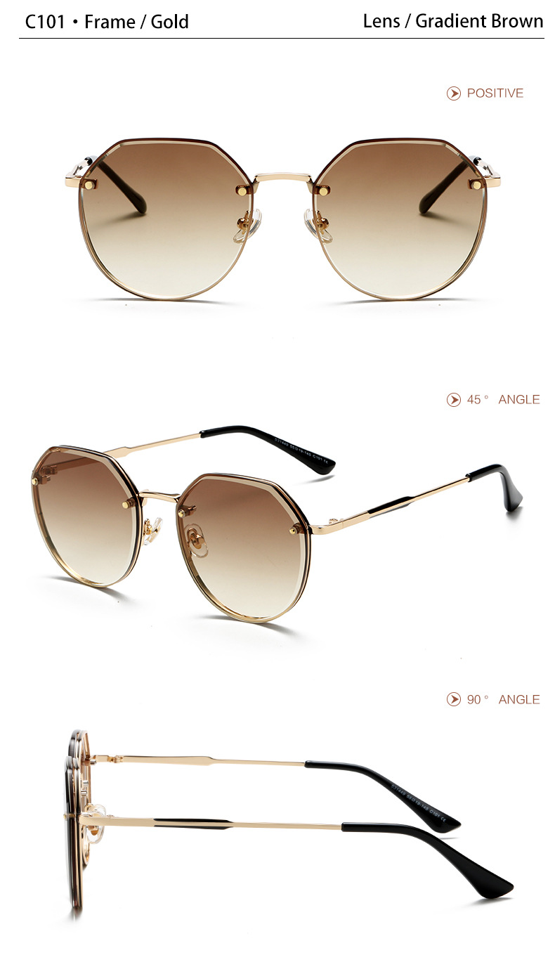 Elegant Basic Ac Polygon Full Frame Women's Sunglasses display picture 2