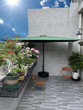 VHM7批發升降戶外半邊傘防雨 庭院陽台太陽傘 室外綠植花園植物遮