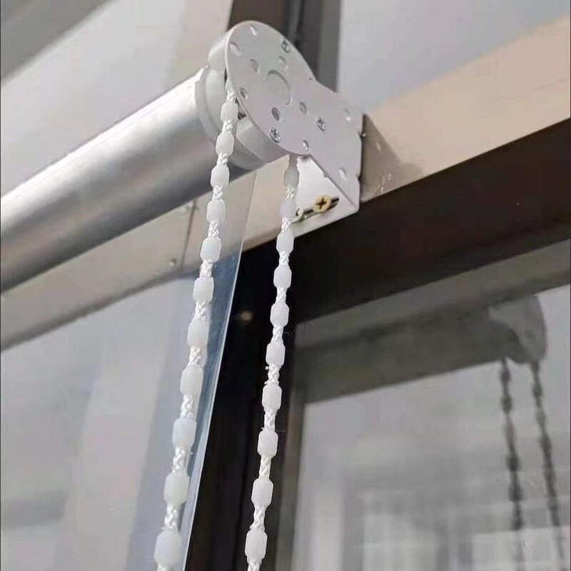 Transparent Roller Blinds Manual Bead Lift Waterproof Dustproof Air Conditioning Heating Partition Pvc Soft Curtain Balcony Rainproof Instant Lift