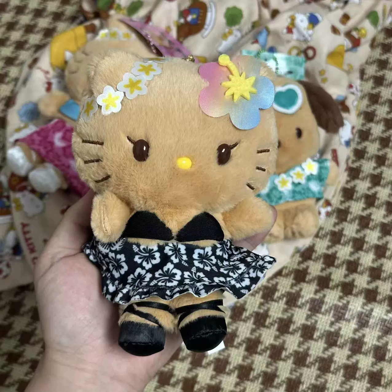 Плюшевая подвеска-брелок для ключей (Hello Kitty) симпатичная кукла, мягкая мини-плюша 10+ вариантов дизайна, подарок 0.038 кг