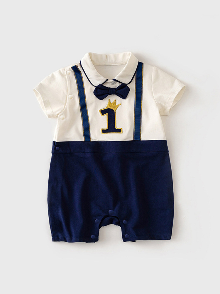 Children's summer thin bodysuit, with short sleeve