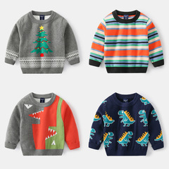 Children's Sweater Wholesale 2023 New Boys' Sweaters Baby Pullover Bottoming Shirts Fashionable Autumn and Winter Sweaters for Shipping