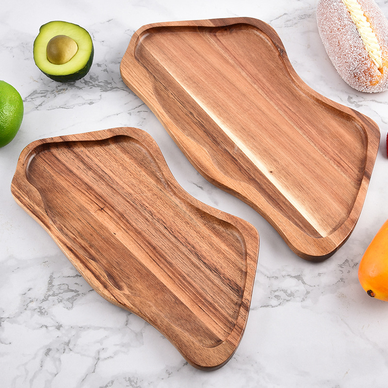 Fábrica directa Acacia pallet M-shaped pallet sushi pizza pan madera tabla de corte al por mayor venta caliente