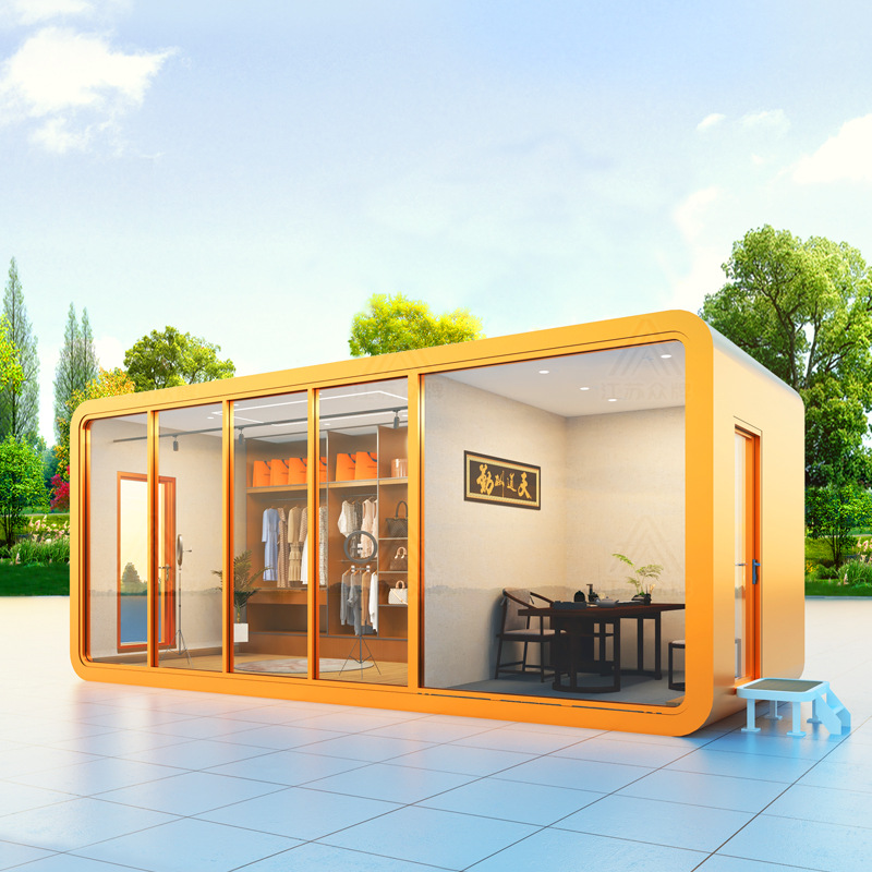 Apple Warehouse Casa móvil Área escénica al aire libre cápsula espacial Casa de familia Tienda Oficina Supermercado Casa de contenedores Quiosco