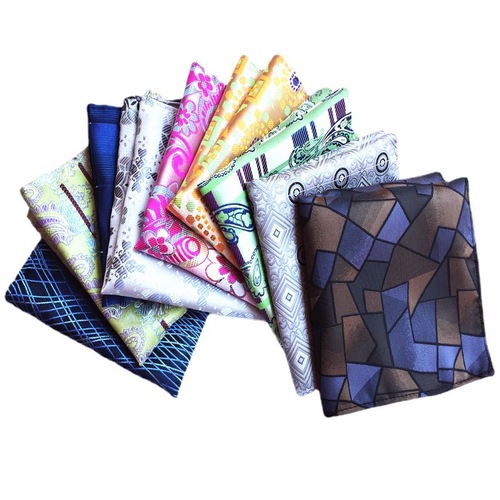 Supply men's pocket squares for weddings, business men's suits, shirts, pocket squares, polyester silk square scarves, chest scarves and handkerchiefs