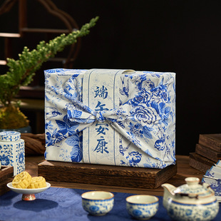2025 New Dragon Boat Festival Gift Box, Rice Dumplings, Dragon Boat Festival Gifts, Blue and White Porcelain, Chinese Style, High-End Corporate Welfare for Employees