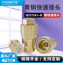 kzd黄铜高压水管快速接头双自封液压软管快速接头 高压油管快插