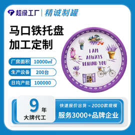 现货直发圆形高级感盘子厂家一级马口铁家用烧烤圆盘高颜值餐盘