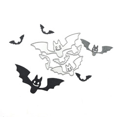 scrapbooking DIY切割刀模 碳鋼刀模 壓花刀模模板萬聖節五隻蝙蝠