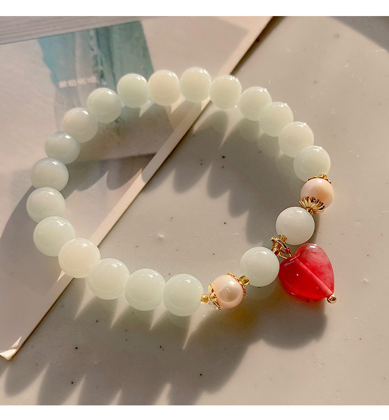 1 Piece Simple Style Heart Shape Artificial Crystal Beaded Womenu0027S Bracelets