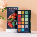 beautyglazed18色蝴蝶眼影舞台妆cos彩色眼影盘套装珠光细闪彩妆
