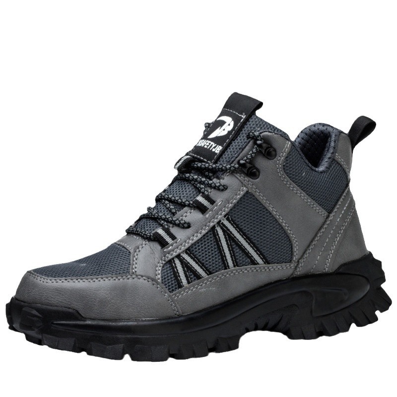 Zapatos de seguridad para hombre, antiaplastamiento, antipinchazos, de caña alta, cómodos, resistentes al desgaste, zapatos de seguridad transfronterizos, calzado de protección laboral.