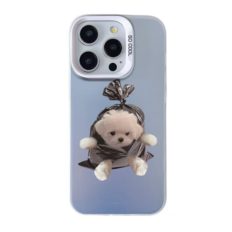 Nuevo bolso para cachorro para iPhone 16 funda para teléfono móvil Apple 15promax/14 Europa y América 13pro12 mujer 11