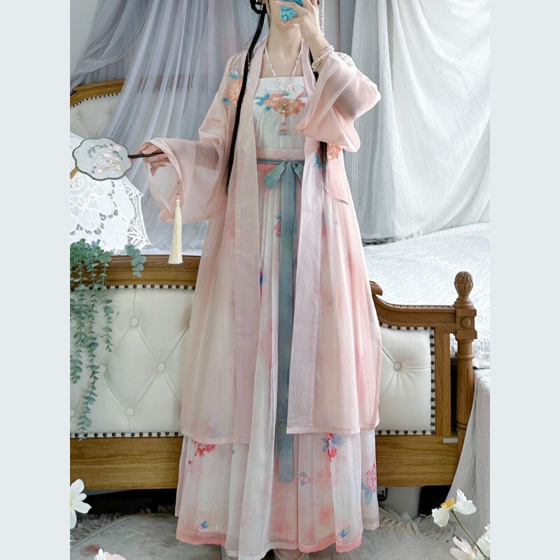 Song Hanfu women's 2023 new adult Hanfu song Summer improved Changgan Temple raccoon waist Super fairy ancient costume
