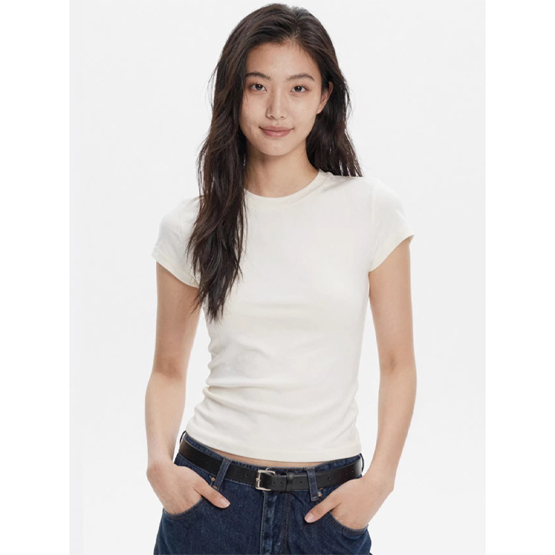 Oneup Regular Shoulder Short-Sleeve T-Shirt for Men and Women, Pure Premium Cotton Minimalist Top, Spring Season, Lightweight Fabric, Breathable Base Layer Shirt