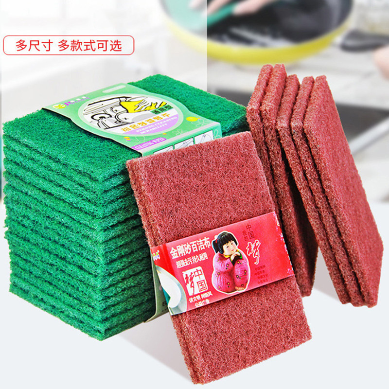 Nylon Emery estropajo de cocina paño de limpieza paño de cocina eliminación de óxido descontaminación lavado olla cepillo olla productos