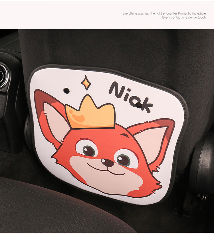 2024 car seat cushion four seasons universal seat back four seasons universal cute cartoon high-end car seat back anti-kick pad