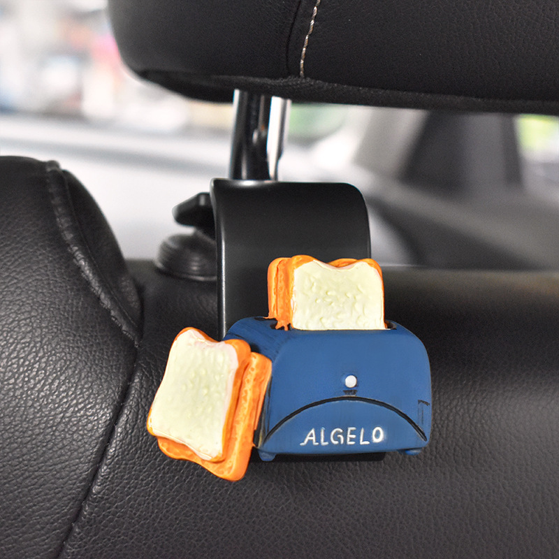 Gancho trasero del asiento del automóvil 2024 nuevo gancho pequeño multifuncional para automóvil lindo gancho para colgar en el automóvil de dibujos animados trasero