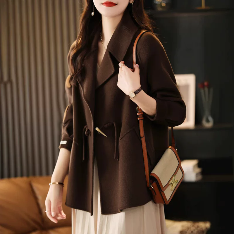 Woolen demi-season classic suit jacket, Korean style