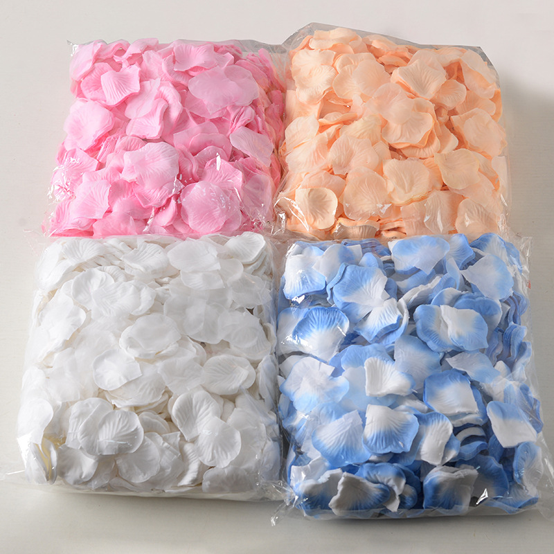 Simulación de pétalos de rosa no tejidos diseño de boda boda simulación flor de boda mano flor de boda un jin paquete