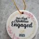 Amazon round Christmas hanging piece ceramic double-sided frosted porcelain glossy decoration hanging piece factory wholesale