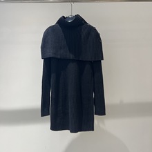 2025年冬季新款女装通勤简约显瘦休闲针织连衣裙子两件套 904111