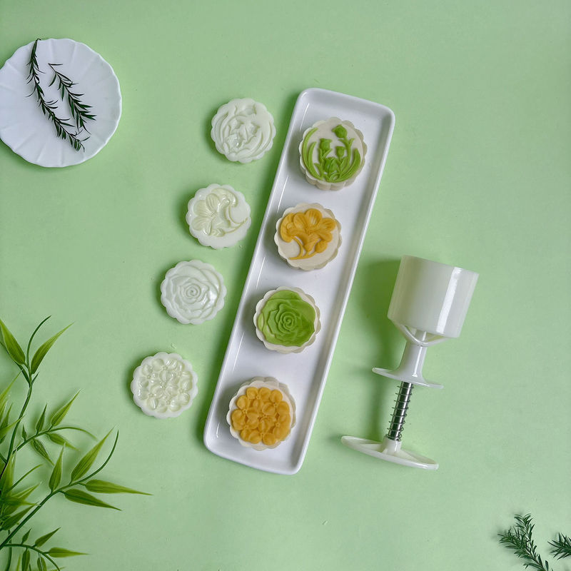 月饼模具新款手压式家用绿豆糕做50克75糕点冰皮压花烘焙磨具造型|undefined