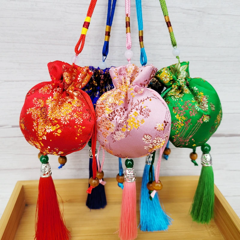 Huidi Мэн Фестиваль лодок-драконов Саше-саше Полукруглое вышитое антикварное Саше ручная кладь из хлопкового атласа Пустая сумка Дворцовый карман на шею