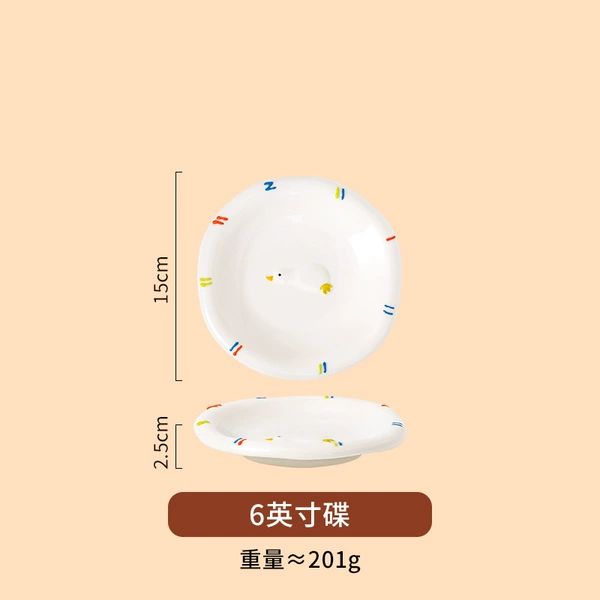 Flat duck 6-inch bone dish (80 pcs/box)