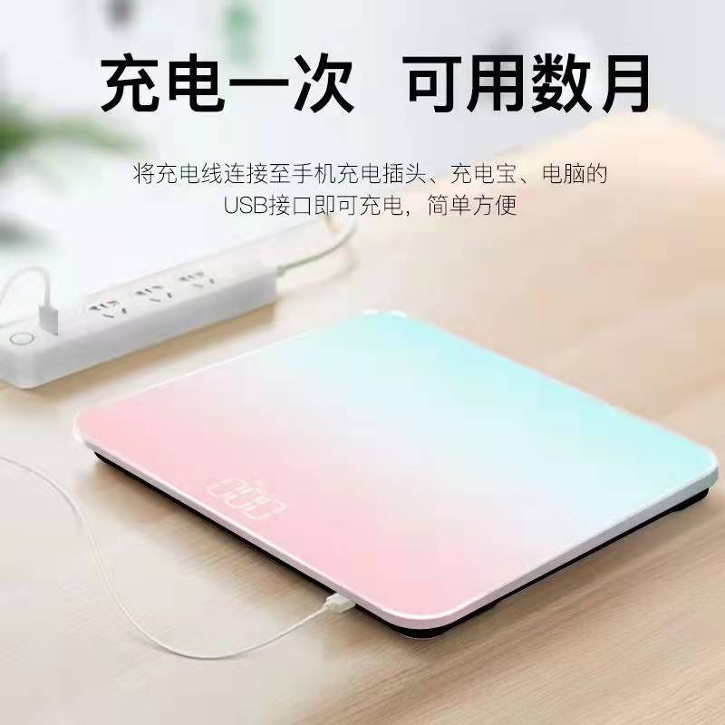 Factory Home Electronic Scale Human Scale USB Charging Weighing Scale LED Hidden Screen Logo Printing