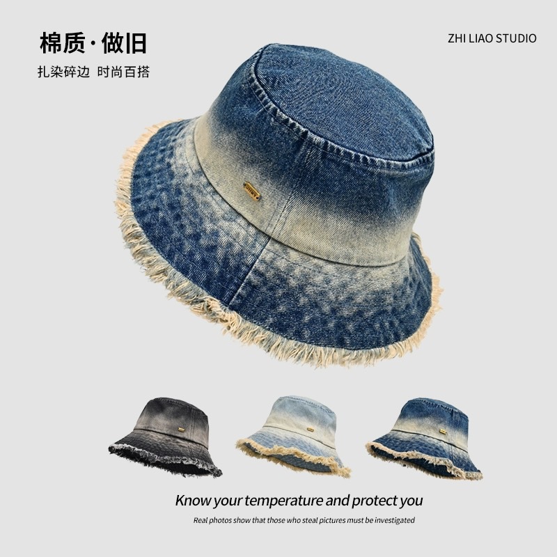 Denim summer sun hat