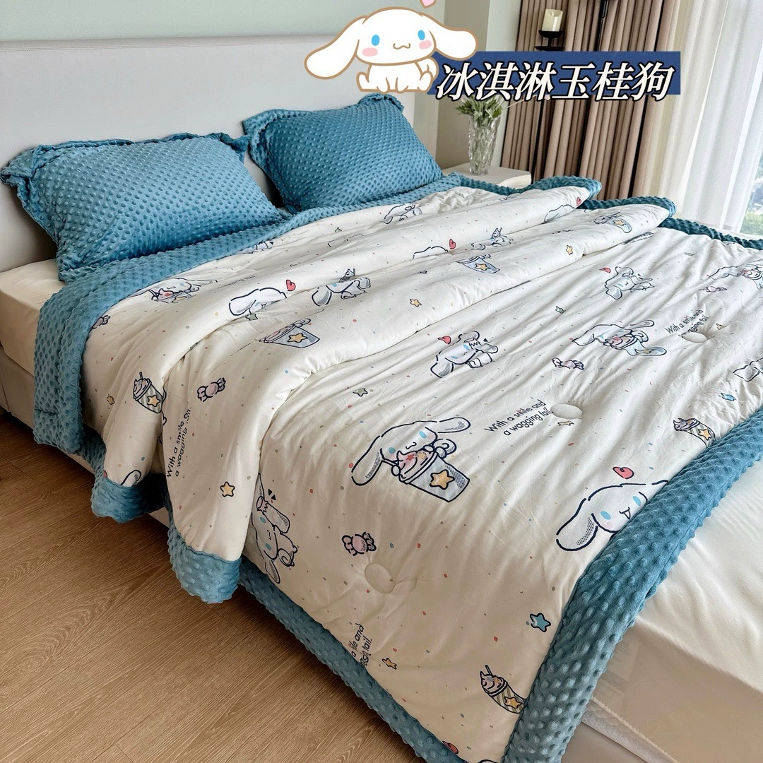 Класс A Sanrio Milk Knit Cotton Doudou покрыт мультперсонажами детей осенью и зимой